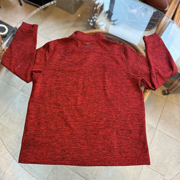 💥UNDER ARMOUR💥- Quarter Zip - Red Hoodie - Size L Mens - Picture 5 of 9